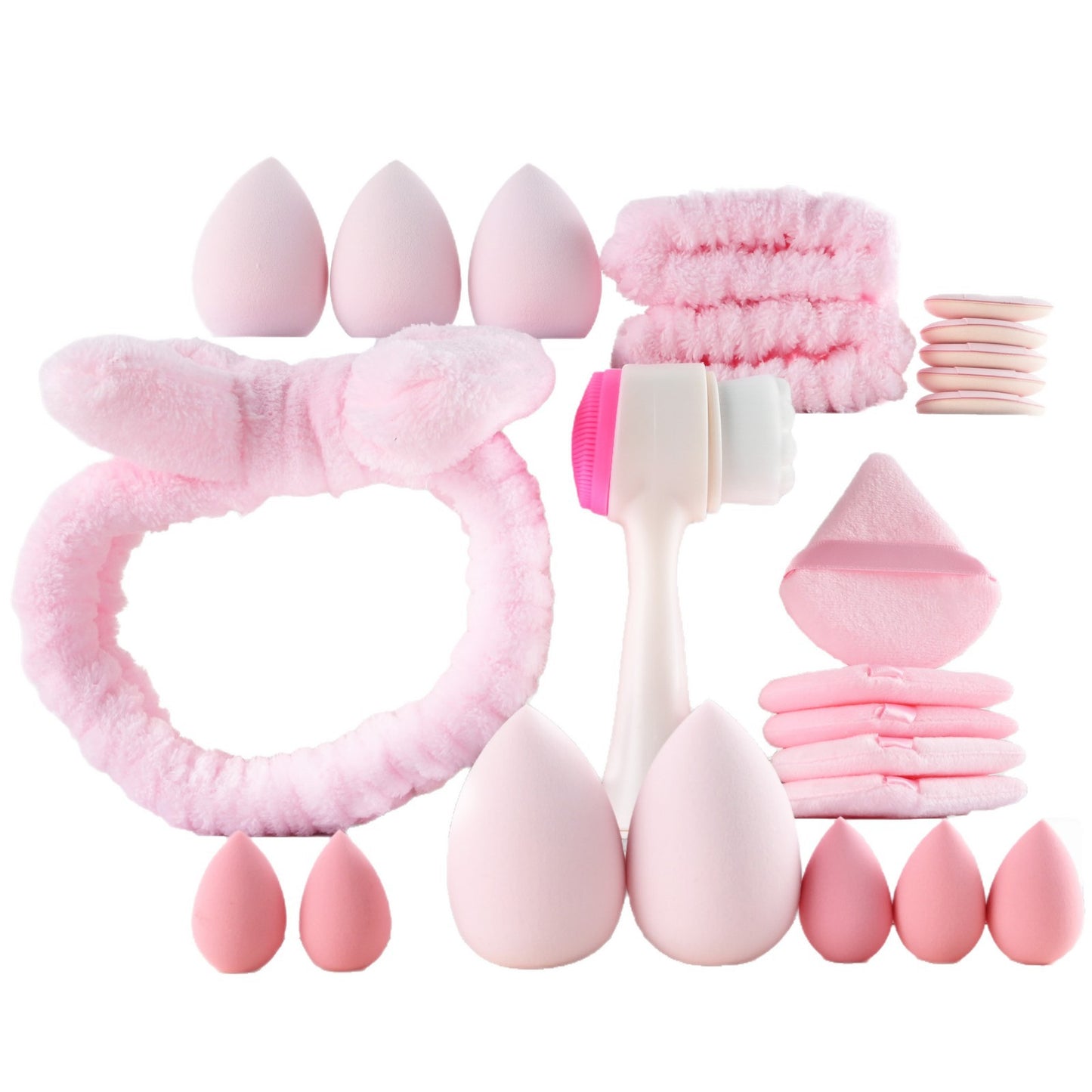 24-piece Face-washing And Hair-tying Headband Set