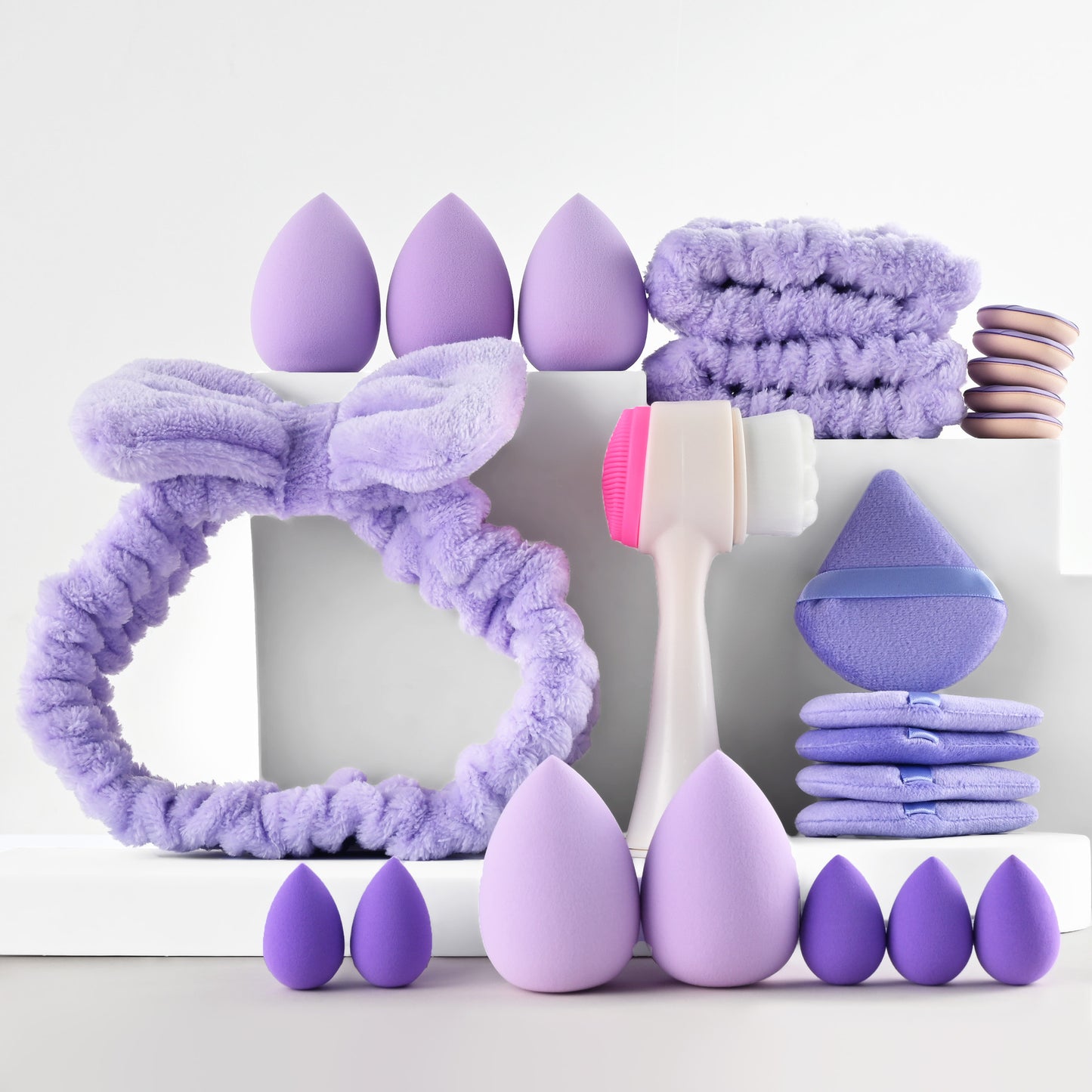 24-piece Face-washing And Hair-tying Headband Set