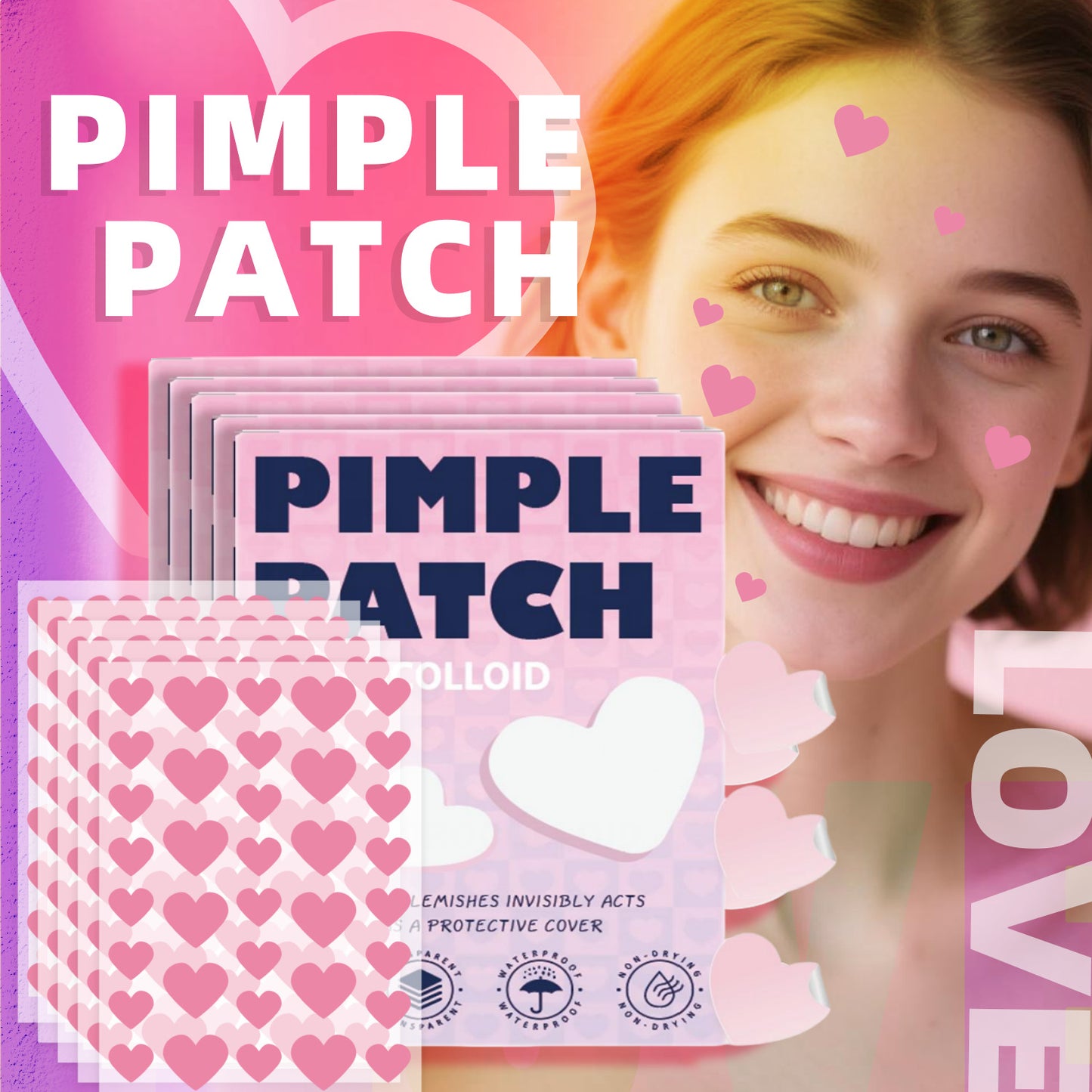 Large-size Invisible Breathable Pimple Patch